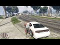 Franklin front flips off a roof then enters his car
