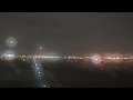 Rainy Night Approach Land Taxi at EWR Newark Ap. on THY flight from IST on a B787-9; 2024.05.14