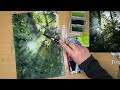 Sunlit Trees Watercolour Using Nita Engle's Techniques + Bokeh