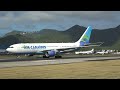 St Maarten arrivals and departures from the touchdown location. Planespotting in 4K SXM