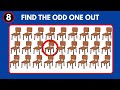 Find The Odd Emoji | Find The Odd One Out | Emoji Quiz😇😊 | Easy, Medium, Hard & Impossible #15