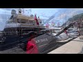 A Tight Squeeze Docking of a Mega Yacht in Port of Hercules, Monaco