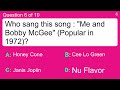 1972 Song Quiz