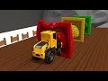 Learn Colors with Yellow Tractor Construction Vehicle Toys Assembly Car and Soccer Ball | ZORIP