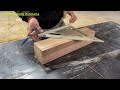 Processing Strange Black Wooden Blocks Into Products: A Simple, Easy To Make But Sturdy Dining Table