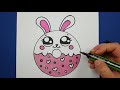 HOW TO DRAW A SUPER CUTE BUNNY DONUT EASY - HAPPY DRAWINGS