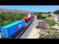 4K HUGE TRAINS CLIMBING SAN TIMOTEO CANYON, Raw Power & Scanner Audio!