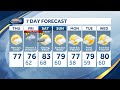 Video: More sun, comfortable temps. Thursday as Debby moves north