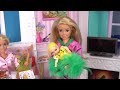 Barbie & Ken Doll Family Toddler's Make Breakfast Morning Routine