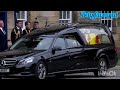 Queen Elizabeth two FINAL JOURNEY QUEEN ELIZABETH 'S coffin arrives in Edinburgh