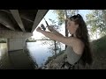 She out fished me ! Fishing a river under a bridge