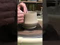 How to throw a yunomi and re-center a wonky rim on the potter’s wheel.