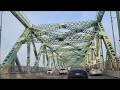 Pont Jacques Cartier Bridge, Montreal, Quebec, intense traffic,