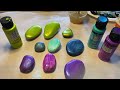 Painting Rocks with @plaidcrafts Folkart Color Shift Paint