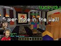 MINECRAFT Hole in the Wall MINI-GAME! w/ FGTEEV Shawn, Duddy & Chase (SUPER CHALLENGE)