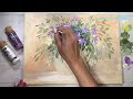 Easy acrylic painting technique / How to paint flowers tutorial