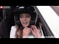 First time on racecar reaction - Edo Varini drives a scared girl on track in Ginetta G50