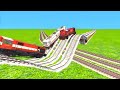 CRAZY TRAINS RUNNING ON WORLD 3 BIG SPEED BREAKERS & DIFFRENT RAILWAY TRACKS|Train Simulator 2024|