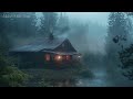 Tranquil Heavy Rain Sounds for Deep Sleep at Night - Misty Forest Thunderstorm Ambience in the Roof