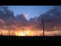 SunEdison South Plains II Wind Farm at dusk