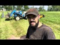 Mowing a Field - Ford 1700 Tractor & Woods BB60.30 Rotary Cutter