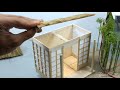 DIY miniature japanese bamboo street with infinity mirror effect
