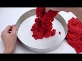 Satisfying Video l How to make Rainbow Square Cake WITH Kinetic Sand INTO Painting Cutting ASMR