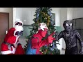 SUPERHERO CHRISTMAS in real liffe | Spider-Man, Venom and Deadpool fighting bad guys in holiday