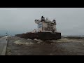 I cannot BELIEVE they left in the storm! The Indiana Harbor Big Wave Duluth Departure