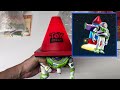 Disney Pixar Toy Story Buzz Lightyear Caution Cone Roadblock Light Unboxing