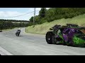 Kawasaki Ninja H2R Supercharged vs Batmobile Tumbler ( Jokermobile ) -  Batman Begins at Old SPA