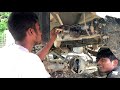 Tata 407 4x4 truck repairing leaf spring