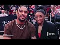 Jonathan Owens Sweetly SUPPORTS Simone Biles at Gymnastics Finals | 2024 Olympics | E! News