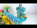 Satisfying Building Blocks Marble Run Race ASMR - Cute Dinosaurs Course