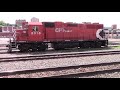 CP Rail Diesel Locomotive Idling at Medicine Hat