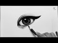 Eye drawing for beginners with charcoal pencil ✏️  #art #viral #eyepencil