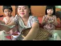 Ba mẹ con ăn hào nướng mỡ hành | eat oysters | Nguyen Ty vlog tập 3