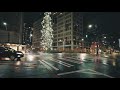 Seattle Rain at Night, Downtown Walk Binaural Audio 4k