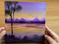 Amanhecer / Pintura acrílica em tela / Como pintar uma paisagem