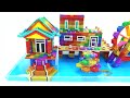 Magnet Challenge - How to build a swimming pool next to a two story house from a MagneticBball