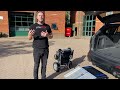 LITH-TECH SMART LIFTER (portable car hoist/scissor car lift) getting your wheelchair into the car