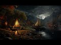 Midnight Harmony| Piano and Fire Sounds for Relaxation and Deep Sleep