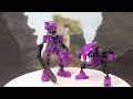 Bionicles and dye: the experiment begins! Purple masks, Toa, Bohrok and more!