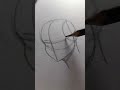 easy way to draw anime & manga characters face #shorts