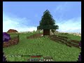 cutting down a comically large tree in hardcore minecraft