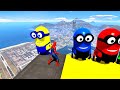 GTA 5 Epic Ragdolls RED SPIDERMANVS RED MINION VS GREEN MINION(Euphoria Physics & Funny Fails) #21