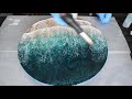 #54. Frothy Resin Waves on a Wooden Lazy Susan - Using a New Heat Gun and Attachment