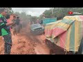 It's really a pity to see it!! Pickup Driver Struggling to Get Through Mud Lake