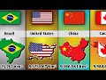world countries flag, area and map Part1,2,3,4