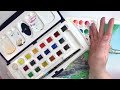 Daler-Rowney Aquafine Watercolor Box - 20 Half-Pans + Brush - Review & Demo! 🎨